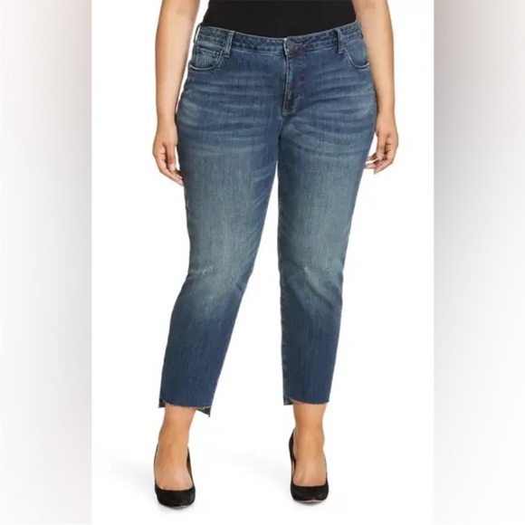 KUT 20W Reese Step Hem Ankle Straight Leg Jeans Plus Size from the kloth - Picture 1 of 10